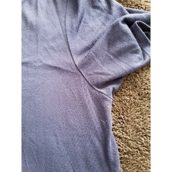 Zenana Viscose Stretch Jersey Short Sleeve Round Neck A Line Dress Navy Sz (L) - Picture 7 of 8